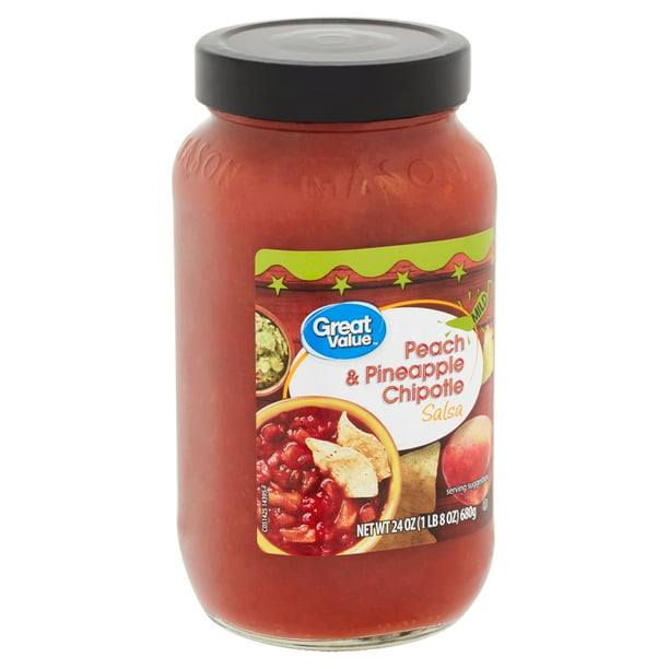 Great Value Mild Peach & Pineapple Chipotle Salsa, 24 oz