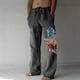 thumbnail image 1 of Pantalones largos de verano para hombre, de algodón y pierna ancha, deportivos con cordones estampados, informales, 1 of 6