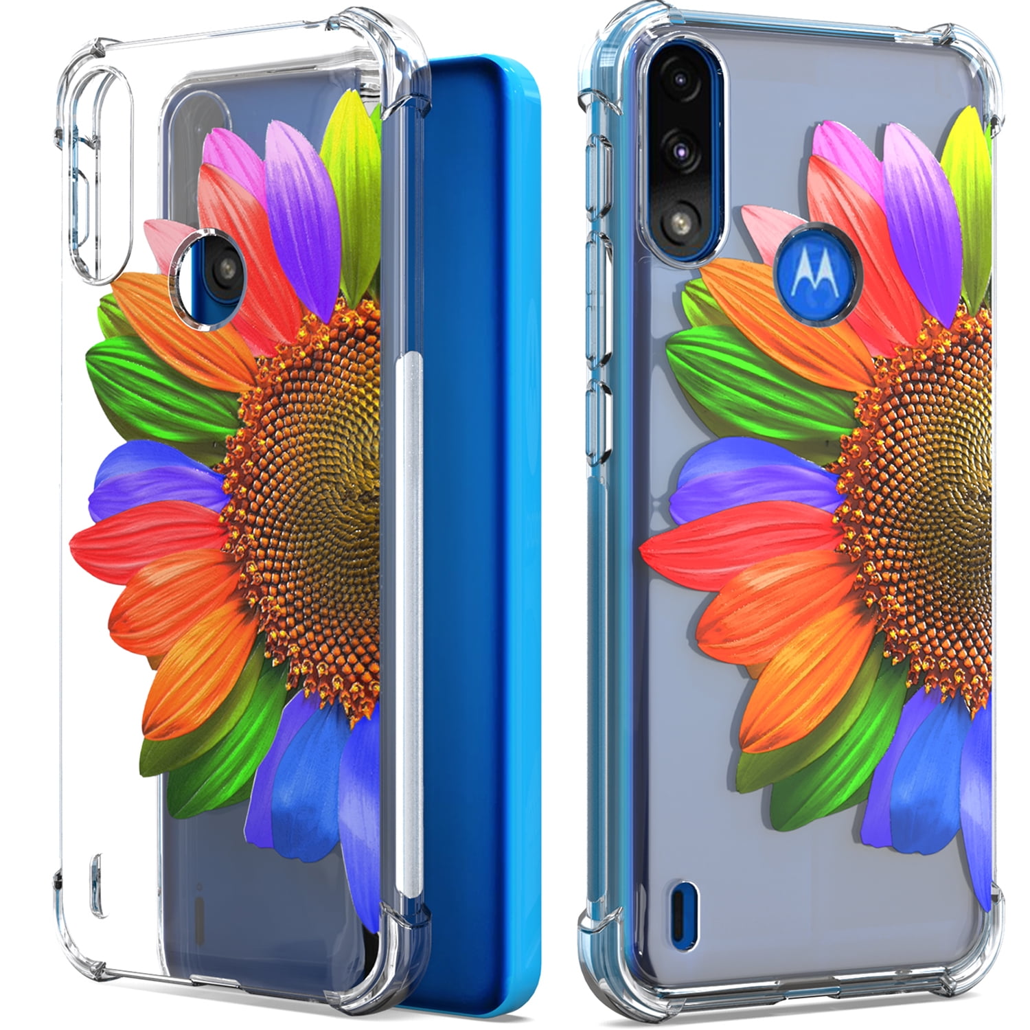 CoverON Phone Design For Motorola Moto E7 Power Case, Clear Flexible