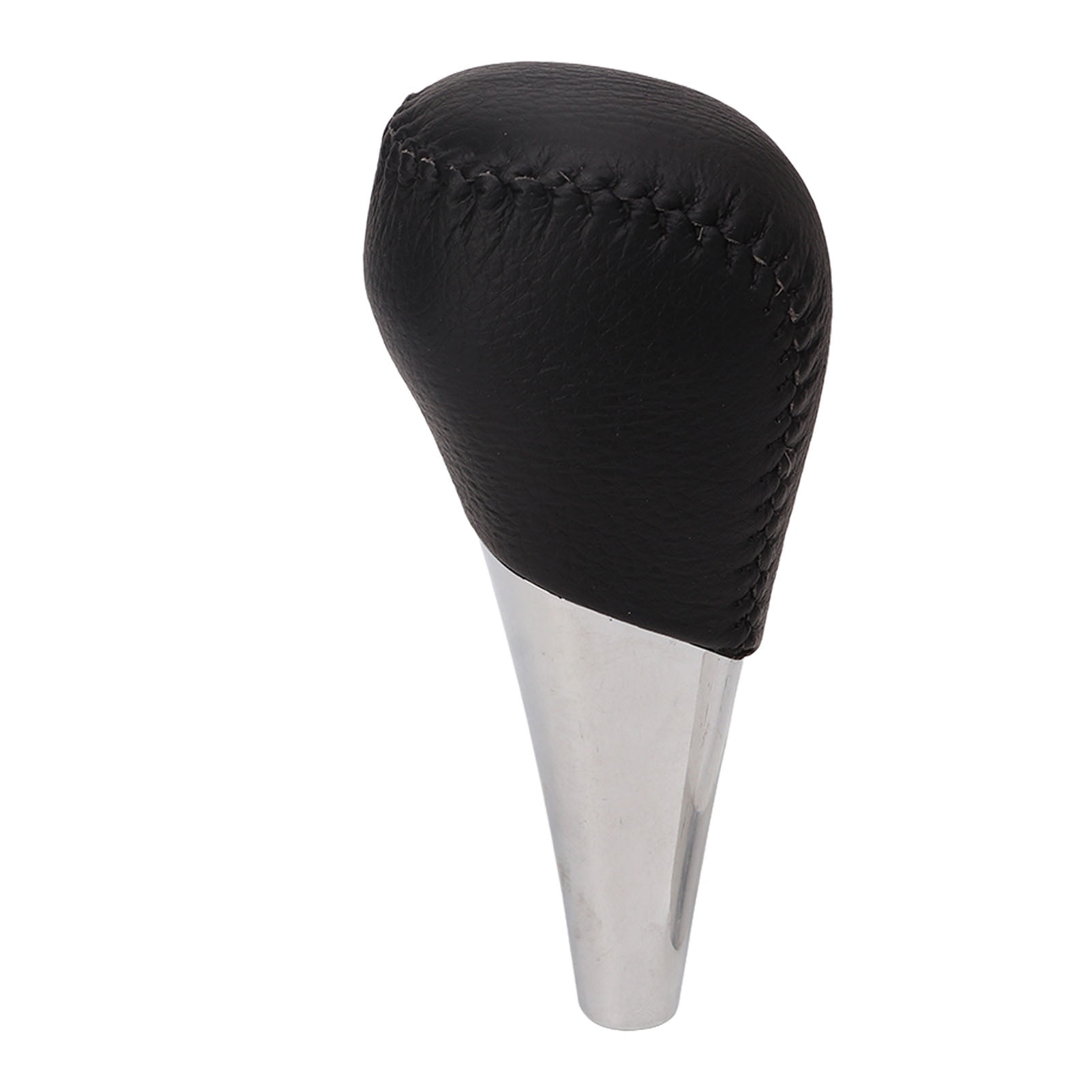 Automatic Shifter Knob, Comfortable Grip Silver Black Gear Shifter Head
