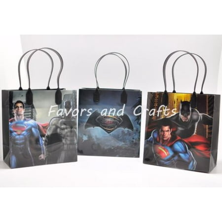 12 Batman vs. Superman Party Favor Bags Birthday Candy Treat Favors Gifts Plastic Bolsas De Recuerdo