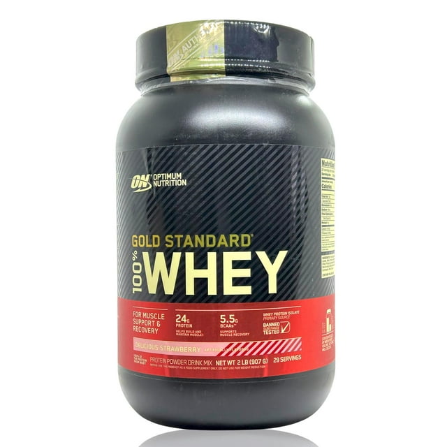 Gold Standard 100% Whey 2 Lbs Fresa Optimum Nutrition. Optimum Nutrition ONGOLDWHEY2LBSFRESA