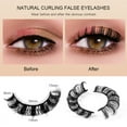 thumbnail image 2 of 4 Pairs Reusable Faux Mink Lashes Looks Like Eyelash Extension D Curl Russian Strip Lashes Fake Eyelashes False Eyelashes 4001, 2 of 8