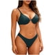 thumbnail image 2 of Trajes de baño Amzcrzy Tankini para mujer, trajes de baño, traje de baño, bikini de mujer de color sólido con tirantes, traje de baño de dos piezas, traje de baño dividido, azul oscuro, L, 2 of 3