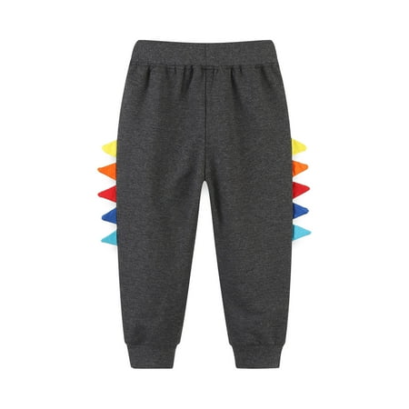 

Honeeladyy Winter Coats Toddler Boys Cotton Drawstring Elastic Jogger Pants Athletic Knit Sweatpants With Pockets Black Clearance under 5$
