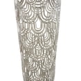 thumbnail image 4 of DecMode 35" Geometric Tall Art Deco Inspired Arched Silver Aluminum Metal Vase, 4 of 11