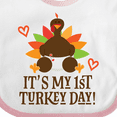 thumbnail image 4 of Inktastic 1st Turkey Day Thanksgiving Boys or Girls Baby Bib, 4 of 4