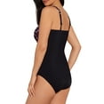 thumbnail image 3 of Embrace Your Curves™ By Miracle Brands® Women's and Women's Plus Celeste One Piece Faux Wrap Pebbles Warm Swimsuit, 3 of 3