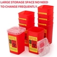 thumbnail image 3 of 20 Pack Sharps Disposal Container, 1 Quart Flip Top Sharps Box for Home Use and Professional, Portable Needle and Syringe Containers for Travel, 3 of 8