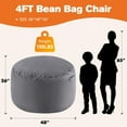 thumbnail image 2 of Nextay 4FT Bean Bag Chair for Adults, Oversized Memory Foam Beanbag with Washable Cover, Soft Comfy Lounge Chair for Living Room, Bedroom, Dorm, 2 of 9