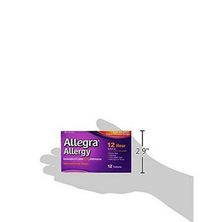 Allegra Allergy 12Hr Fast Relief Fexofenadine HCI Antihistamine 60 mg, 12ct