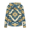 thumbnail image 4 of Hoodie Sweatshirt for Women Southwestern Tribal Geometric Print Graphic Long Sleeve Relaxed Fit Pullover with Drawstring Casual Daily Clothes Top, 4 of 5