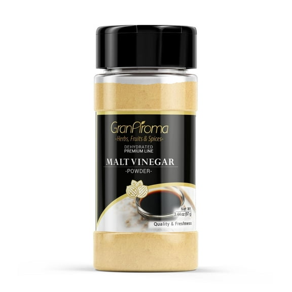 GranAroma Malt Vinegar Powder, Tangy Flavor, Chips & Dips, Dissolvable 3.44 Ounce