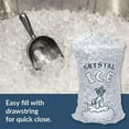 Crystal Clear Plastic Ice Bags 8 lb with Drawstring Closure Heavy