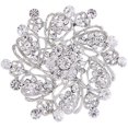 thumbnail image 2 of Broche Flor de Cristal Austriaco para Mujer Color Plata, 2 of 4