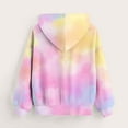 thumbnail image 3 of Girl's Hoodies Tie Dye Casual Kids Hooded Sweatshirt Long Sleeve Top Preppy Clothes Oversized Cotton Fall Winter Outfits Loose Pullover with Pockets Colorful Hoodie for Girls, 3 of 4