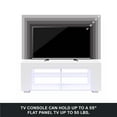 thumbnail image 6 of NTense LED TV Stand with Glass Shelves for TVs up to 55", White Gloss, 6 of 14