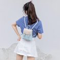 thumbnail image 6 of Yucurem Mini PU Leather Women Shoulder Bags Flap Backpack Lady School Bags (Blue), 6 of 9