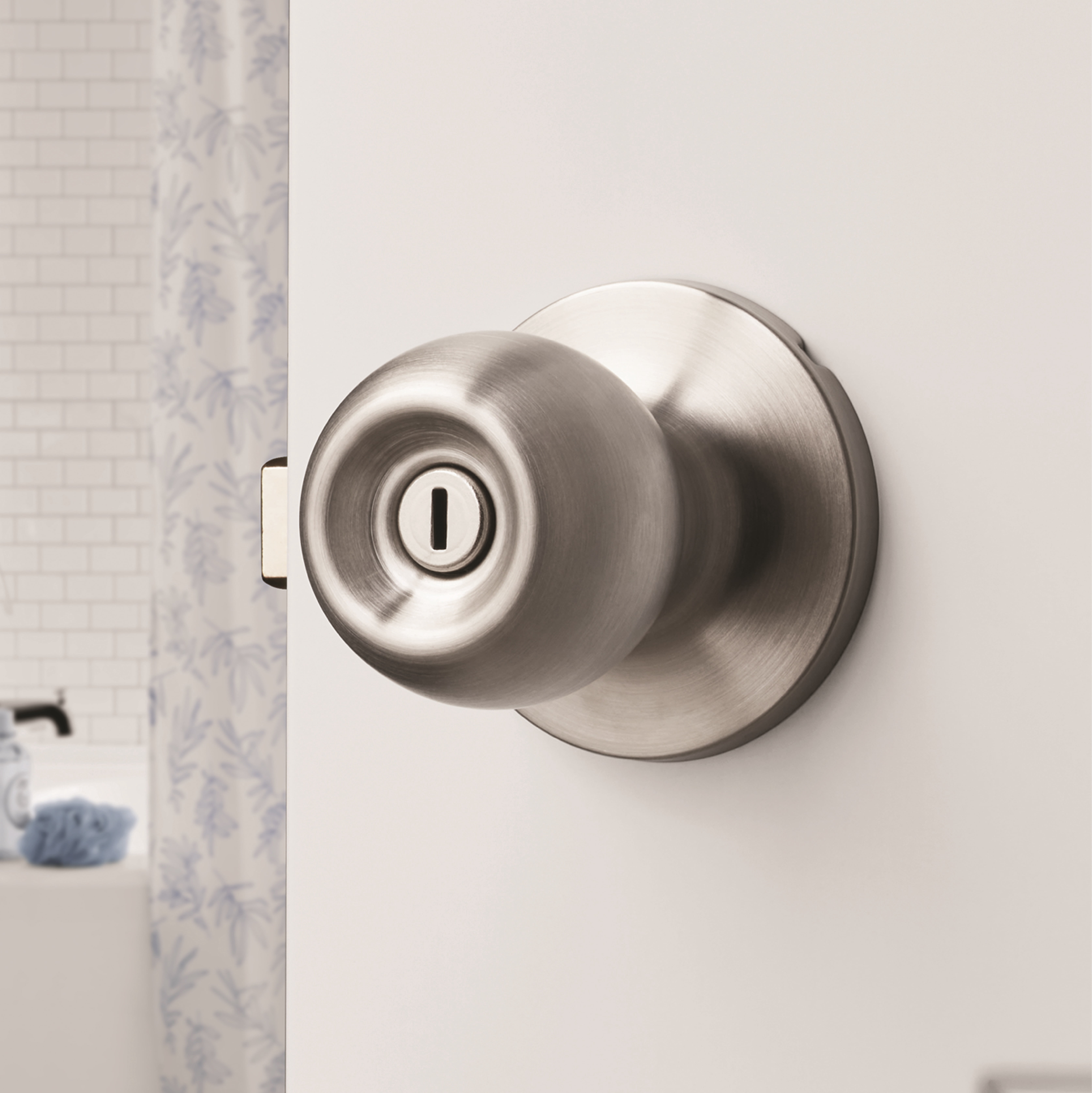 Hyper Tough Privacy Bed and Bath Doorknob, Stainless Steel Finish, 1 Pack