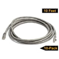 thumbnail image 5 of iMBAPrice 1 feet Long Cat5e Network Ethernet Patch Cable, 0.5-inch Height 10 Pack, Gray, 5 of 8