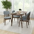 thumbnail image 2 of Akira Modern Solid Wood Walnut Kitchen & Dining Room Table and Chairs for 4, 2 of 7