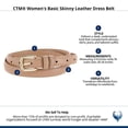 thumbnail image 4 of CTM  Basic Skinny Leather Dress Belt (Women), 4 of 4