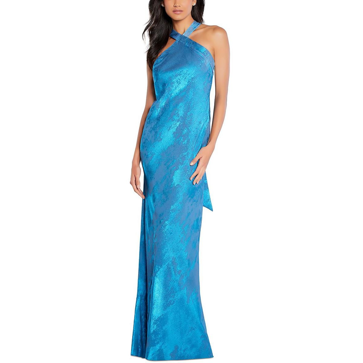 Aidan by Aidan Mattox Womens Metallic Maxi Evening Dress