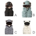 thumbnail image 4 of URMAGIC Winter Coat Toddler Kids Solid 3D Bear Ear Hooded Padded Jacket Outfit Body Girls Boys Snow Warm Clothes Outerwear, 4 of 10