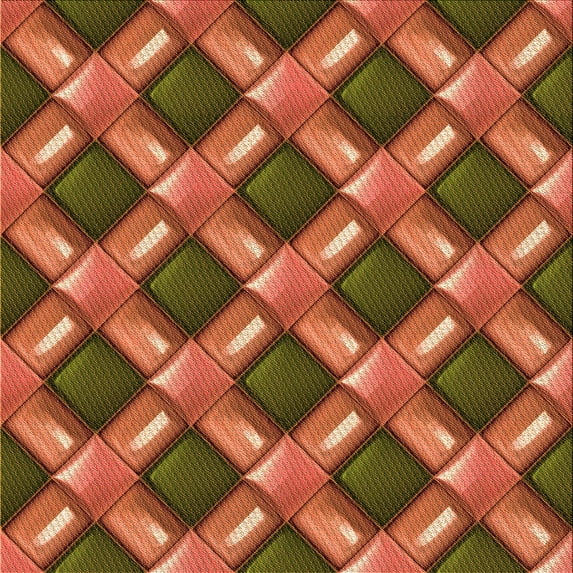 Ahgly Company Indoor Square Patterned Tomato Sauce Red Area Rugs, 8' Square