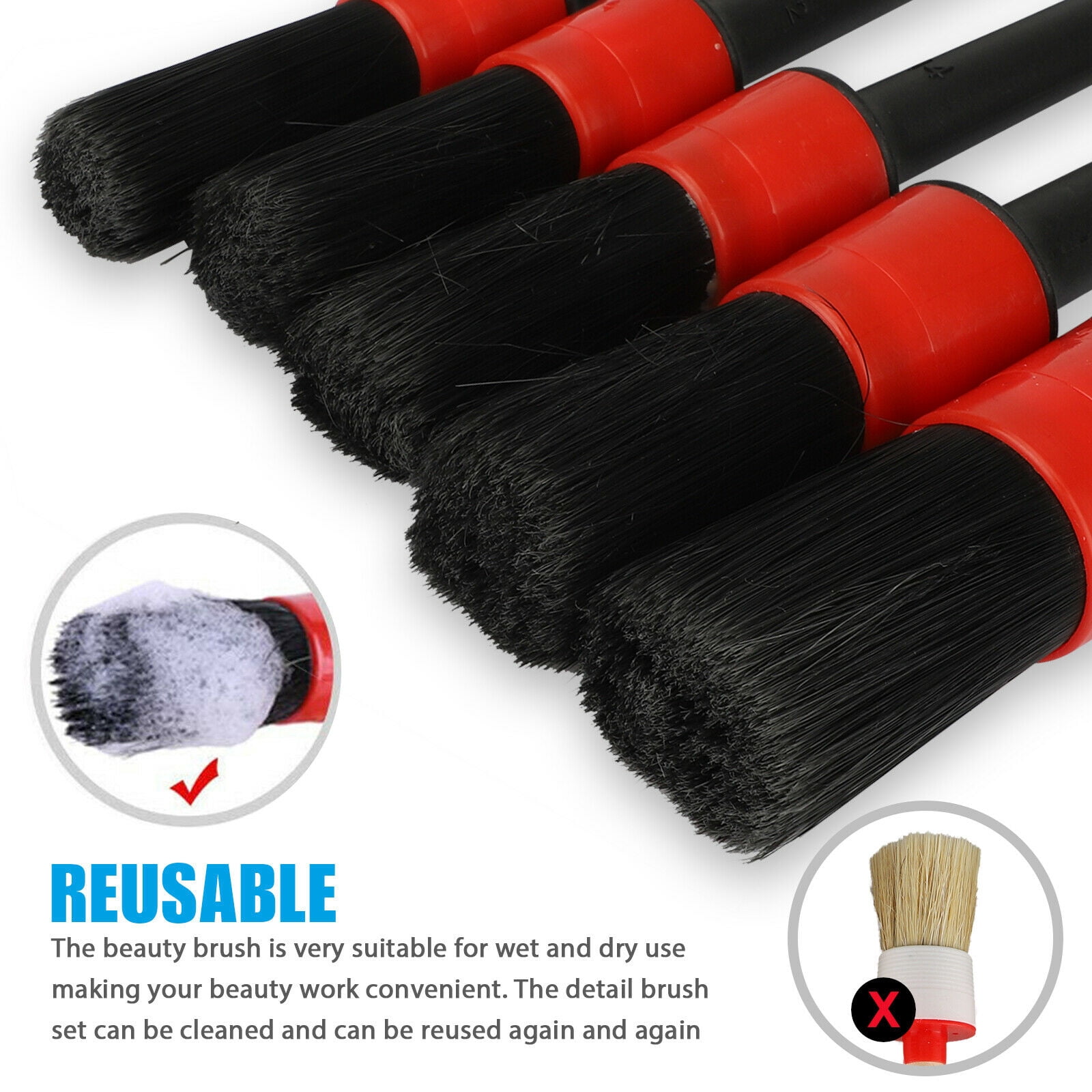 EIMELI 13PCS Car Detailing Cleaning Kit Engine Auto Detailing Brush Wash for Wheel Clean Set