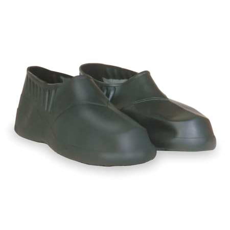 Value Brand Size L Plain Toe Overshoes, Men's, Black,