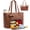 White-Brown, variant on Work Tote Bag with Lunch Compartment, 3 in 1 Laptop Tote Bag for Women with Giant Tumbler Holder for Teacher, Nurse, Travel, Office, Daily