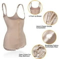 thumbnail image 3 of Women's Latex Waist Trainer Slimming Bodysuit Tummy Control Shapewear Full Body Shaper Open Bust Corset Zipper Girdle, 3 of 6