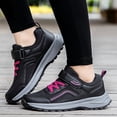 thumbnail image 3 of CushHide Womens Walking Shoes Slip On Sneakers Lightweight Breathable Mesh Comfortable Casual Sports Shoes for Women with Hook Loop Strap Black Purple, 3 of 6