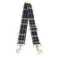 thumbnail image 1 of Minnieouse Bolso bandolera larga, correa de repuesto, bandolera de lona ancha, artesanía a mano, gancho giratorio de Metal, monedero tipo Bolsas de mensajero y de hombro Cuadro azul oscuro, 1 of 6