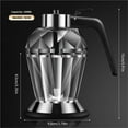 thumbnail image 2 of Distributeur de Miel 200ML Sans Goutte avec Support pour Sirop, Sauces, Condiments, Forme Diamant, 2 of 7