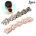 thumbnail image 1 of 2 Pcs Pince à Cheveux Décorative en Strass Perle Barrette pour Femmes Filles, 1 of 10