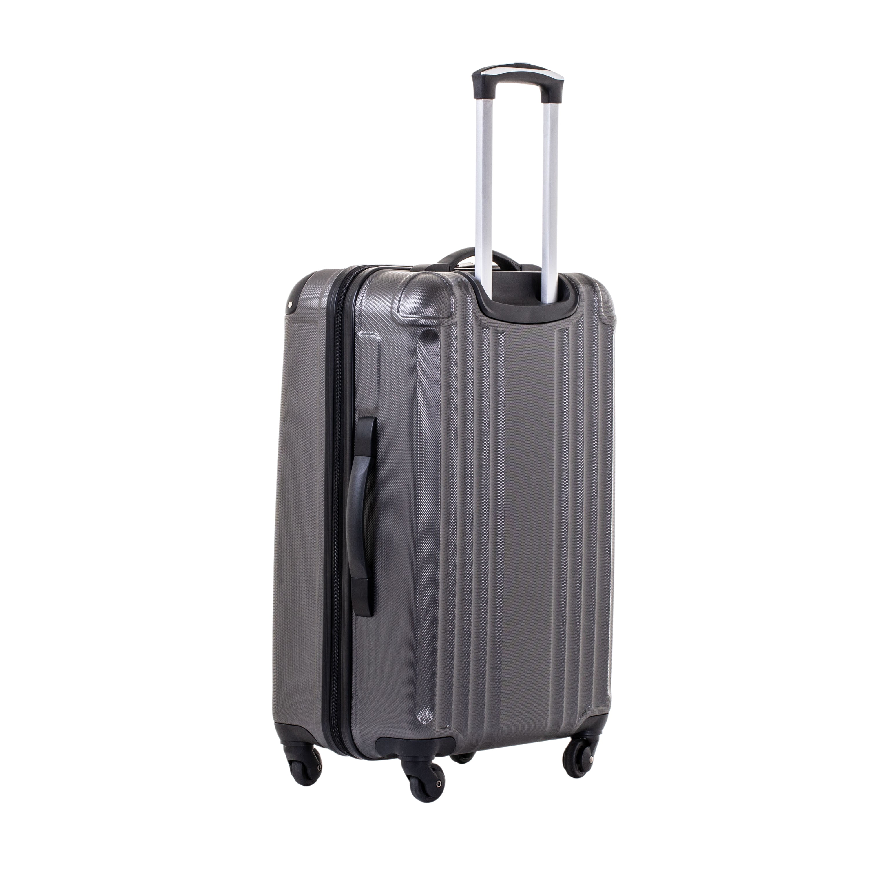Jetstream 24-inch Hardside Spinner Upright Checked Luggage, Durable ABS/PC Material, Charcoal