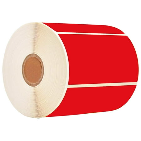 Rectangular Red Color Coding Label Stickers 2×3 Inch Color-Code Labels Christmas Adhesive Colored Rectangle Label 250pcs