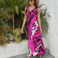 thumbnail image 3 of Leopard Print Pattern Sleeveless Dress Woman Fashion Long Dresses Women's Summer Suit Dress 2025, 3 of 7