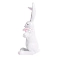 thumbnail image 2 of Easter Bunny Figurine Cartoon Cute Mother & Child Rabbit Desk Display Ornament Cute Rabbit Mom Holding a Little Rabbits Resin Easter Statue for Home and Office Tabletop Decor Supplies - (B), 2 of 9
