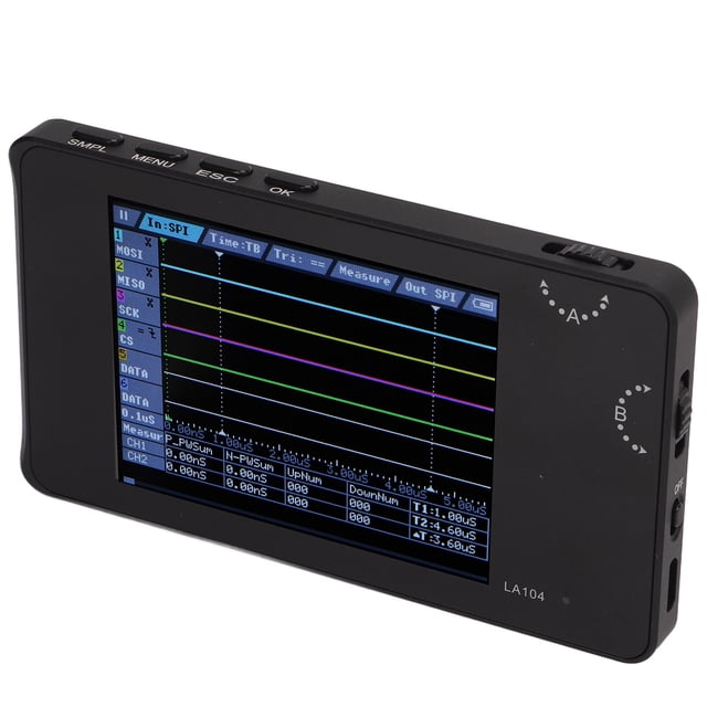 Analyseur Logique Portable, 4 Canaux Facile à Utiliser Affichage TFT 2.8 Po Analyseur Logique ABS Alliage d'Aluminium Large Usage Programmable pour Communication