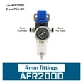 thumbnail image 2 of AFR2000 1/4" Air Pressure Regulator, Water Separator Trap Filter Airbrush Compressor Pressure-relief Valve ,Widely Used, 2 of 7