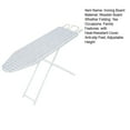 thumbnail image 3 of StarBay Blue Plaid Pattern Stable Iron Board Full-Size Foldable Ironing Board Extended Ironing Board Outside, Adjustable Height, 3 of 9