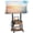 Black+Brown, variant on Mobile TV Stand with Drawer for 23-60 Inch TVs,Tilt Rolling TV Cart on Wheels with 2 Shelves Adjustable Height Portable TV Stand for Bedroom/Living Room Holds up to 50 lbs Max VESA 400x400mm