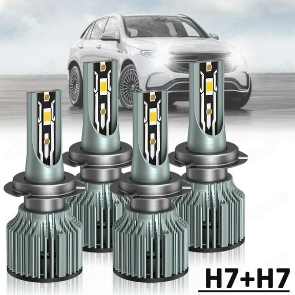 For Mercedes-Benz C250 C300 C350 Combo H7 H7 LED Headlight High&Low Beam Bulbs