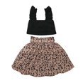 thumbnail image 2 of Wangscanis Girls Ruffle Tank Top + High Waist Leopard Skirt, 2 of 6