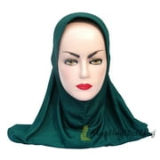 Instant Pull-on Easy Hijab Jilbabs in Various Dark Green  Padded Visser Shoulder-length Easy Muslimah Khimar