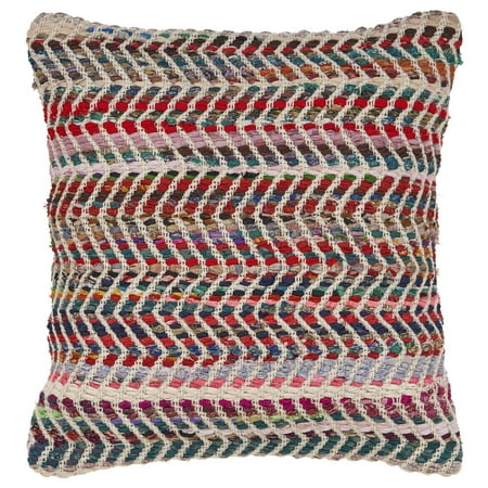 LR Home Nomad 18" x 18" Rainbow Chevron Striped Performance Blend Adult Decorative Throw Pillow