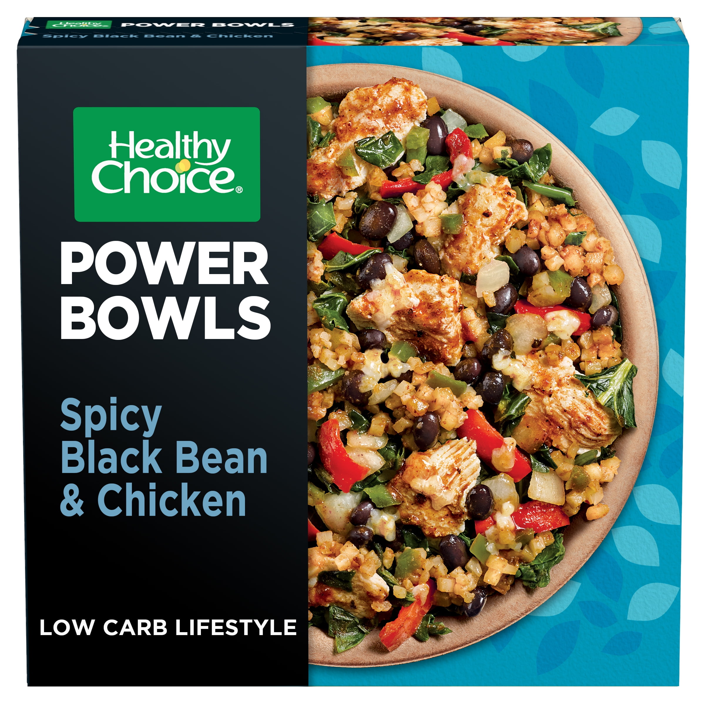 Healthy Choice Power Bowls Spicy Black Beans Chicken & Riced Cauliflower Frozen Meal, 9.25 oz (Frozen)